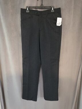 NWT Men's Size 34 Pinstripe Dress Pants in Dark Gray